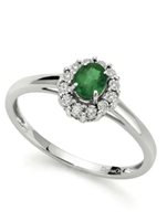 Anello Donna Oro Donna Luce in Oro bianco Smeraldo LAE10093.006